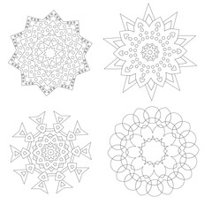 Ornaments as a painting and pattern template in mandala style.