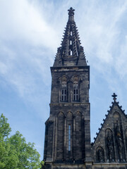 Basilica of St. Peter and St. Paul, Prague, a neo-Gothic church in Visehrad fortress in Prague, Czech Republic