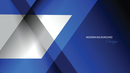 Obraz premium Blue background vector design. Modern blue geometric background. Blue and white background. Suit for banner, backdrop, web design, presentation, promotion, certificate, poster, brochure, etc