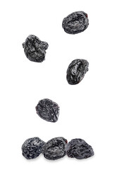 dried plums on transparent background
