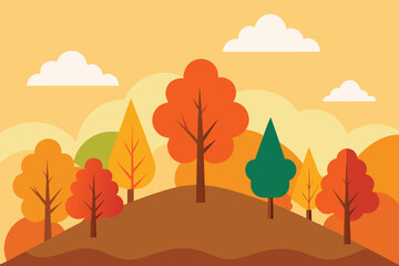autumn landscape with trees