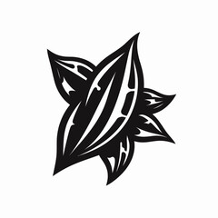 Carambola. Cartoon Minimal Logo Clipart Silhouette Vector Line Art Illustration. Starfruit a tropical fruit tasty treat yellow produce food snack healthy.