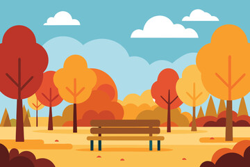autumn landscape with tree