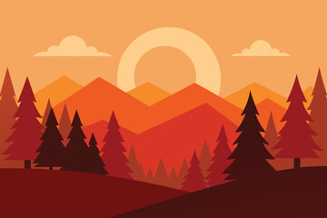 landscape with mountains