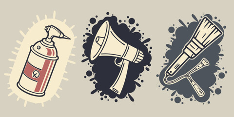 A vintage grunge text label with a hand-drawn flag icon design is a versatile vector illustration for a unique sign or symbol stamp