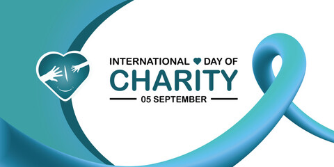 International Day of Charity. September 5. Holiday concept. Template for background, banner, card, poster with text inscription. Vector EPS10 illustration.
