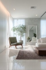 Fototapeta premium The interior of a modern living room in a modern style, designed for advertising and home decoration