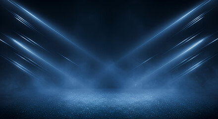 Blue abstract light waves forming symmetrical digital background pattern