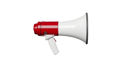 Red and white megaphone bullhorn loud speaker vector illustration isolated on white background image on transparent background