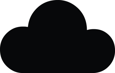 Silhouette of a Simple Isolated Cloud Shape Vector Illustrator