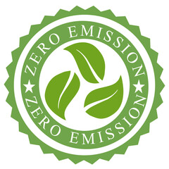 Zero emission badge logo template illustration