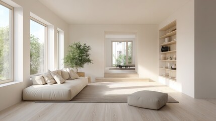 The interior of a modern living room in a modern style, designed for advertising and home decoration