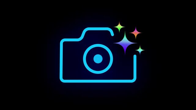 AI Generate image icon. Ai generate photo icon button. Generate photo or image editable icon animation , artificial intelligent icon .