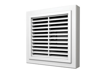 White Ventilation Grills, Isolated on Transparent Background.