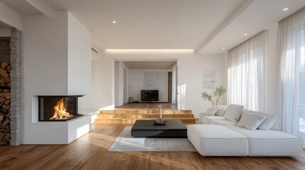 The interior of a modern living room in a modern style, designed for advertising and home decoration