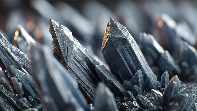 Extreme close-up of CO₂ crystals forming on sub-zero heat exchanger fins, showcasing intricate icy crystal structures and sharp metallic textures in a cold industrial environment.