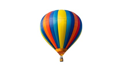 Obraz premium Colorful hot air balloon isolated on white background travel adventure vacation scenic flight journey 100 on transparent background