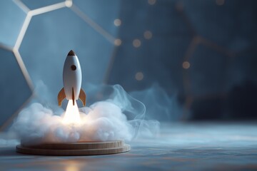 Rocket Model Launches from Startup Table