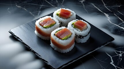 sushi on a plate