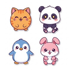 Fototapeta premium set of funny animals