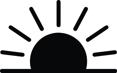 Silhouette Sunrise Symbol Graphic Icon Design Vector Illustrator