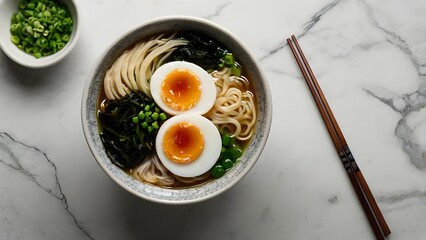 japanese cuisine fried egg with wasabi