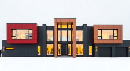 Modern home architecture design exterior contemporary house real estate luxury building residence facade style