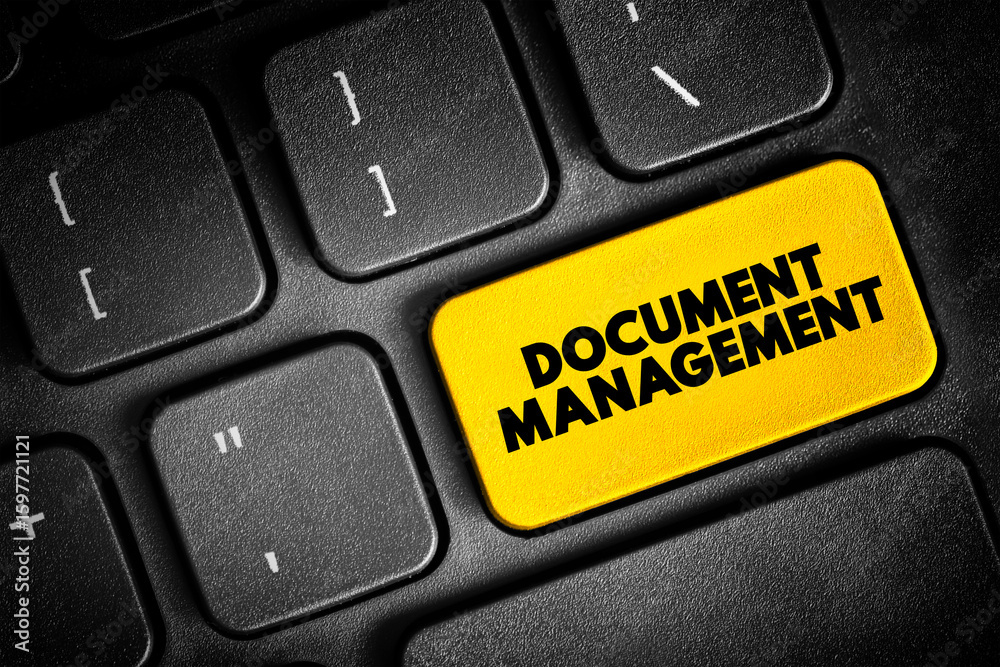 Fototapete document management - system used to capture, track and store electronic documents, word processing 