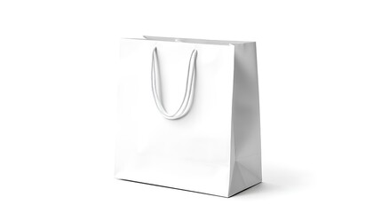 White shopping bag isolated on white background. .