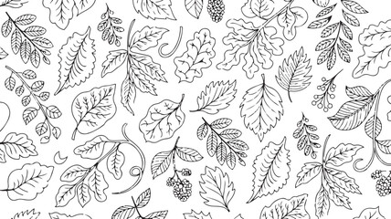 seamless pattern with leaves