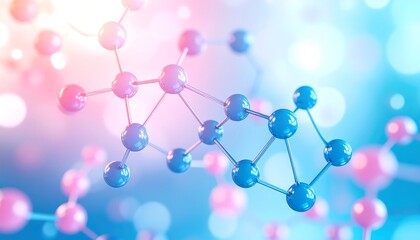 Colorful 3D molecular structure