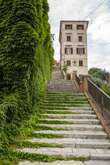 Photo with a beautiful panorama of the city of Ancona in southern Italy.