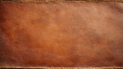 Close-up view of textured brown leather with a rich, warm tone ideal for backgrounds or creative design projects.
