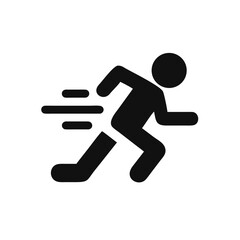 man fast run icon in flat style, athletics, marathon, rush symbol vector illustration