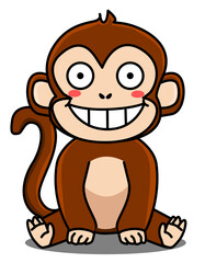 Illustration of a cute monkey