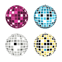 disco ball icon vector Illustration