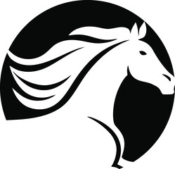 Horse Animal Logo Illustration Vector Design Template