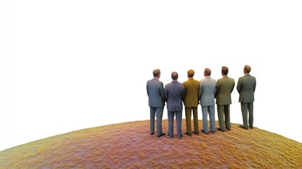 A group of international business owner professional standing men.