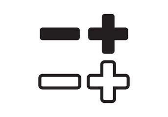 Obraz premium plus and minus signs. abstract plus minus symbol vector design. button design