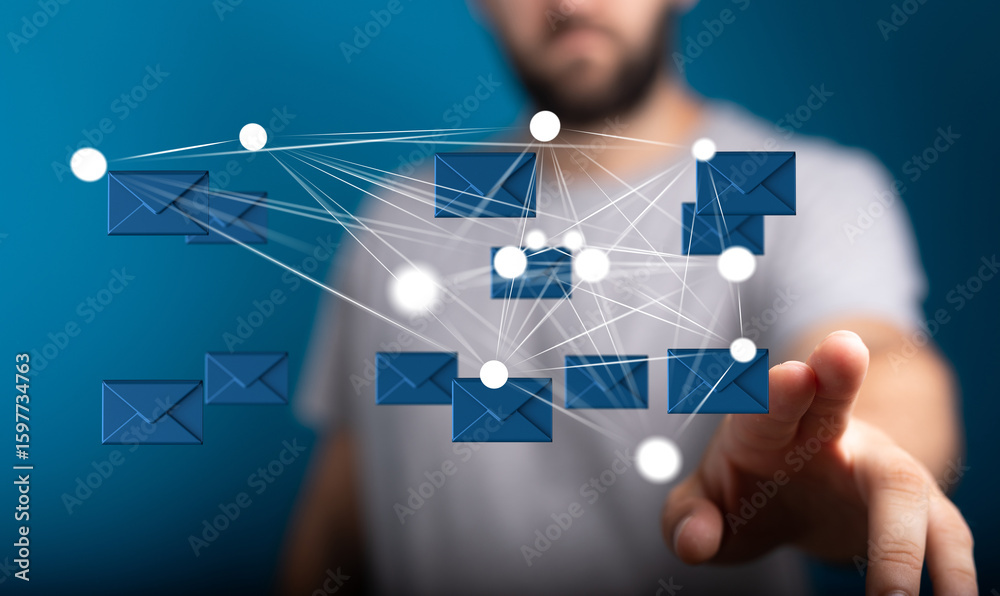 Poster efficient email management and global communication network. improve your workflow today!