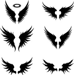 Obraz premium Ornate Feather Silhouette Design