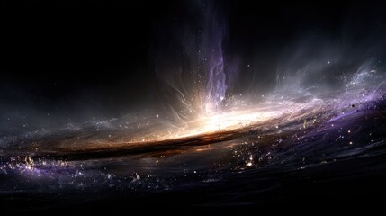 Vast Spiral Galaxy In Deep Space
