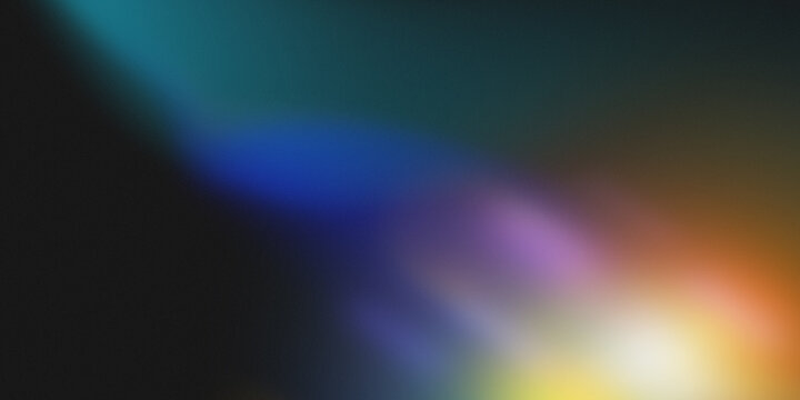 Abstract luminous background with a smooth, blurred gradient of colors. Features soft light leaks in blue, violet, and warm orange tones, evoking an aurora-like glow for modern designs.