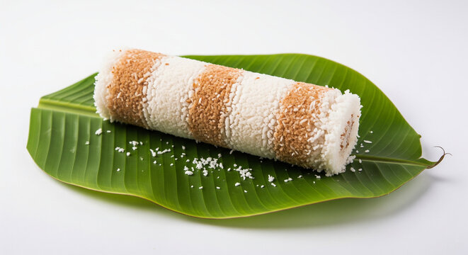 Puttu isolated on leaf