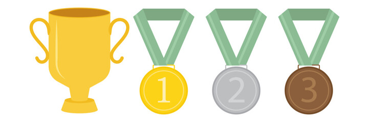 Collection of School and Art Supplies. Flat Illustration