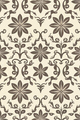 Fototapeta premium seamless pattern with floral elements