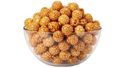 Isolated Bowl of Caramel Popcorn