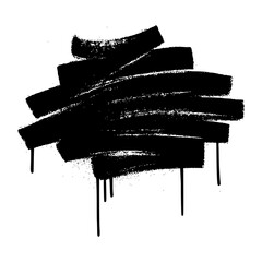 Isolated Black Spray Paint Drips &ndash; Grunge Urban Texture Element