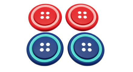 Isolated Decorative Buttons