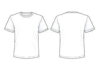A white t-shirt with a black logo on the front